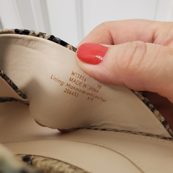 NWOB Cole Haan Adley Grand Snakeprint Leather Wedge Sandals Size 9B Retail $140 - Picture 8 of 12